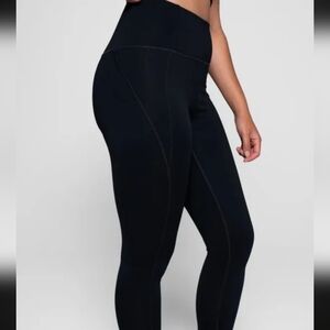 Girlfriend Collective Women's Black High-Waisted Compression Leggings Size S